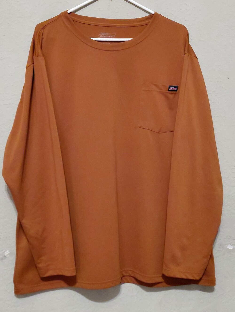 Dickies Long Sleeve Pocket Tee Workwear Gorpcore In Burnt Orange